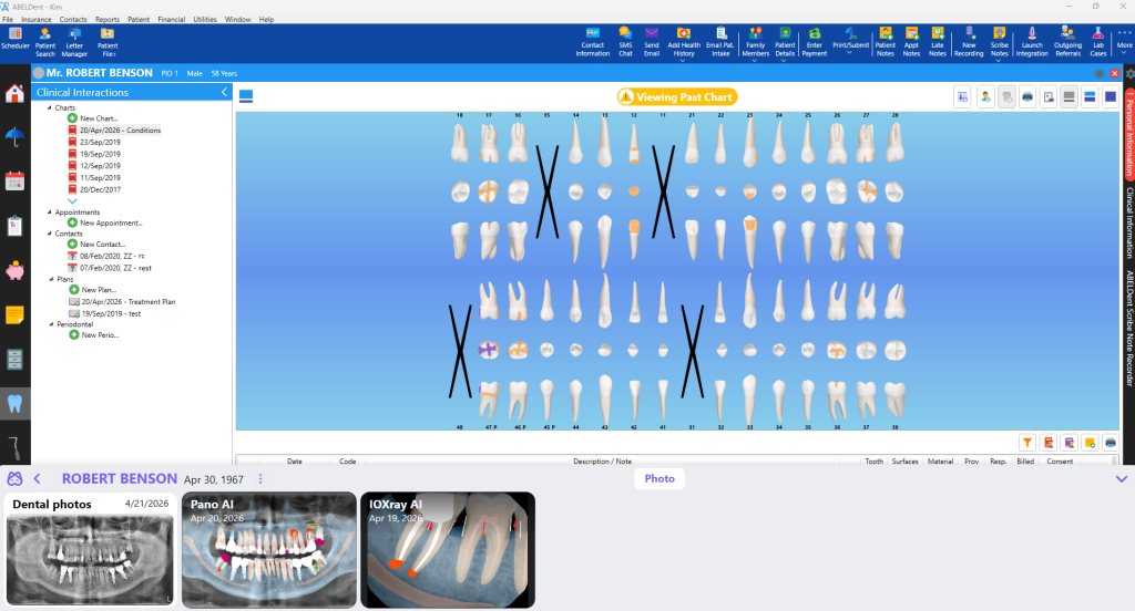 Diagnocat's direct integration in ABELDent dental software.